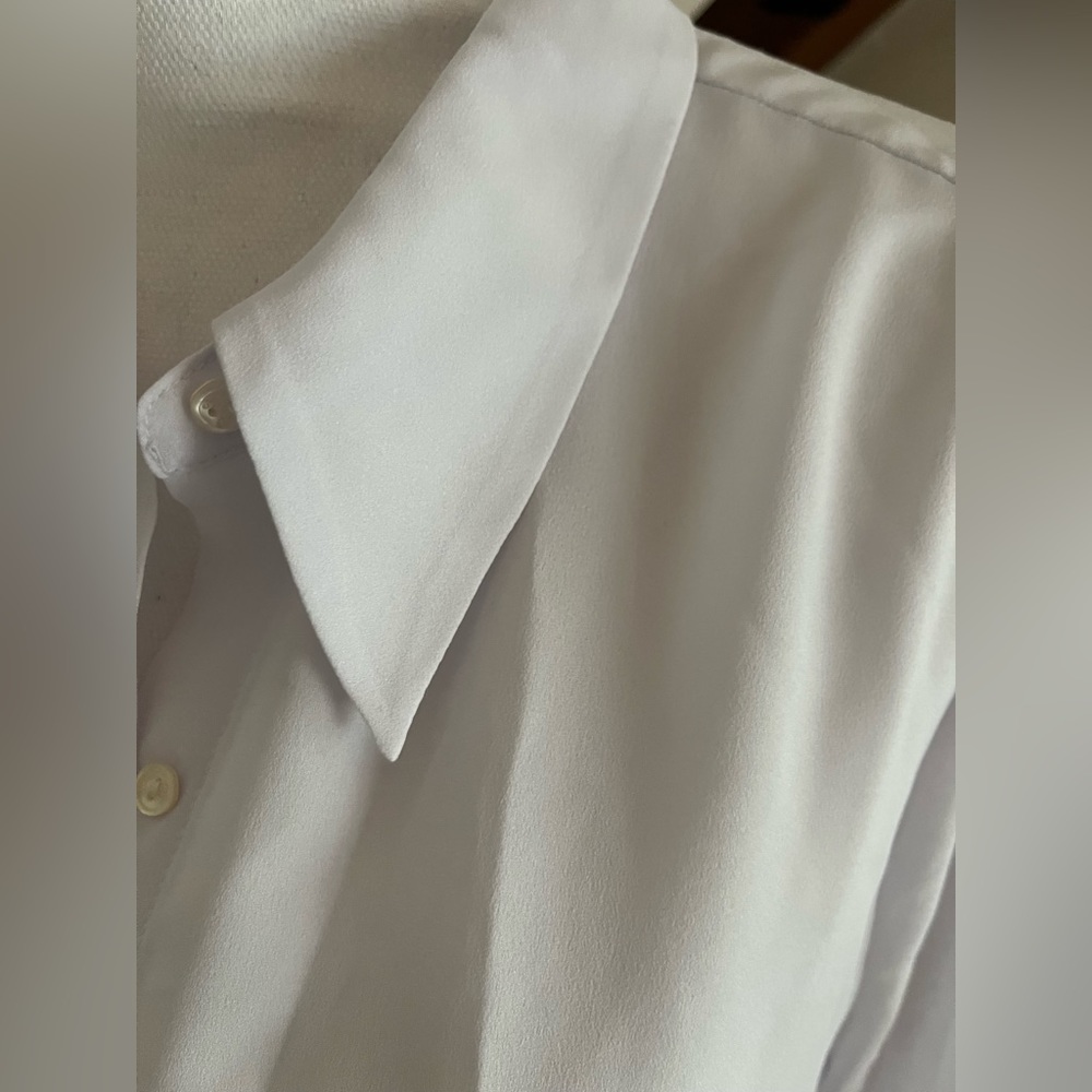 💜SOLD💜NWOT Lovely Ecru Clothing Silky Dress Blouse